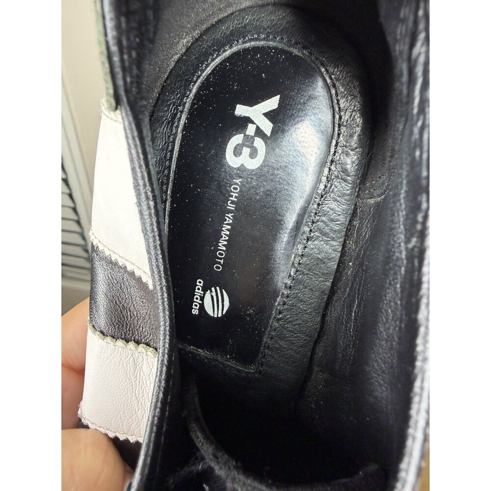 Y's YOHJI YAMAMOTO Adidas Japan Derby Oxford Shoes Leather Heels stripe Blk Wh 8 - Picture 7 of 11